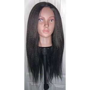 Natural Black Straight Human-Look Wig - Everyday Style